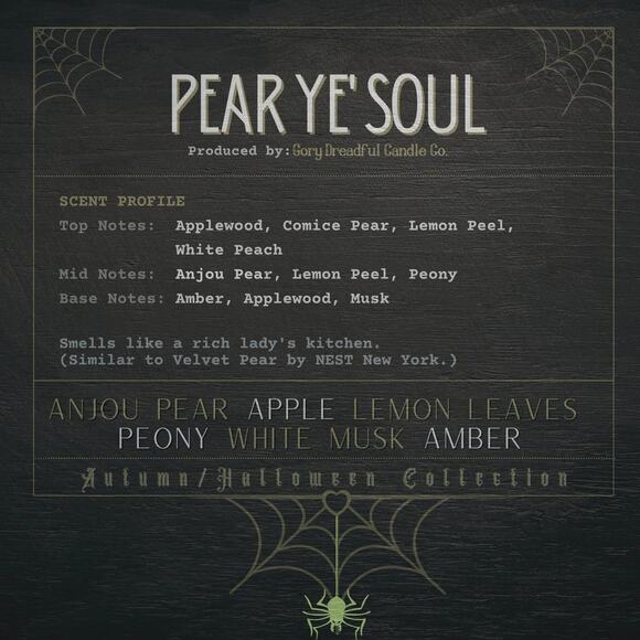 Pear Ye' Soul Wickless Candle: Anjou Pear White Musk Amber Scent - Picture 2 of 8
